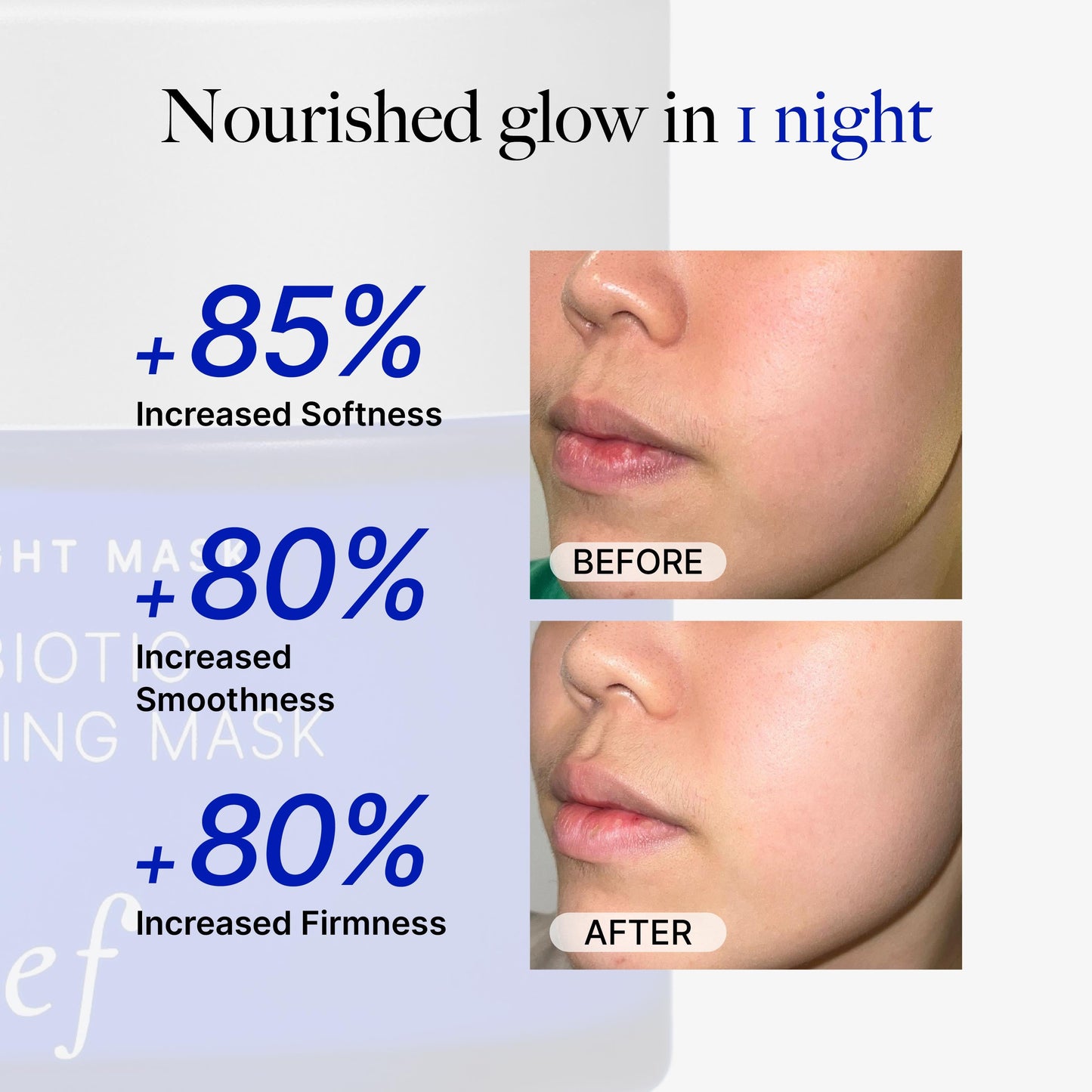 CLEF Probiotic Nourishing Overnight Mask 100g | Deep Nourish | Soft & Smooth Skin | Stronger Barrier