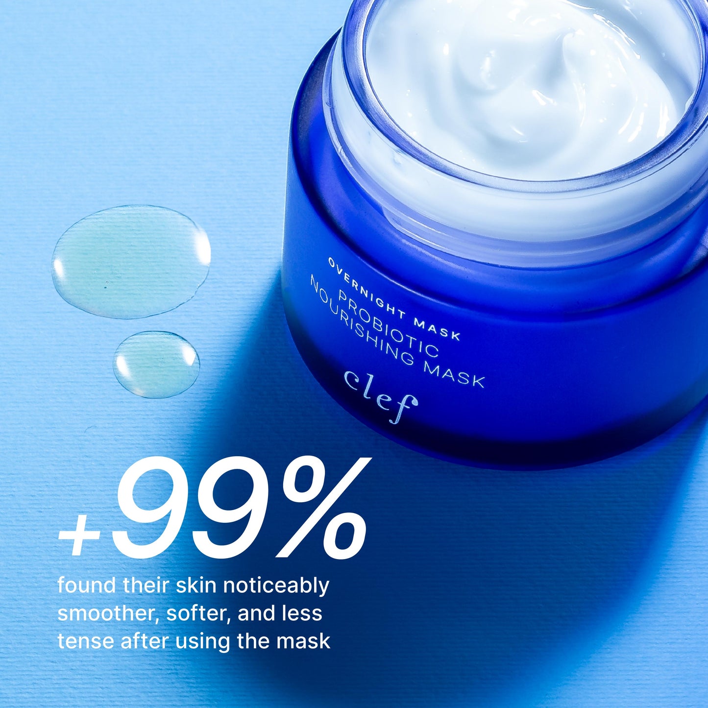 CLEF Probiotic Nourishing Overnight Mask 100g | Deep Nourish | Soft & Smooth Skin | Stronger Barrier