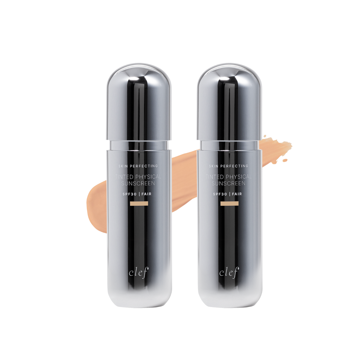 CLEF Skin Perfecting Tinted Physical Sunscreen 50ml | No White Cast | Skin-Friendly | No Stuffiness - FAIR/BEIGE/RICH
