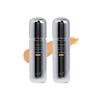 CLEF Skin Perfecting Tinted Physical Sunscreen 50ml | No White Cast | Skin-Friendly | No Stuffiness - FAIR/BEIGE/RICH