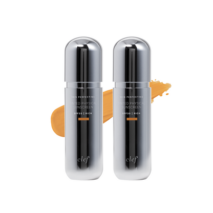 CLEF Skin Perfecting Tinted Physical Sunscreen 50ml | No White Cast | Skin-Friendly | No Stuffiness - FAIR/BEIGE/RICH