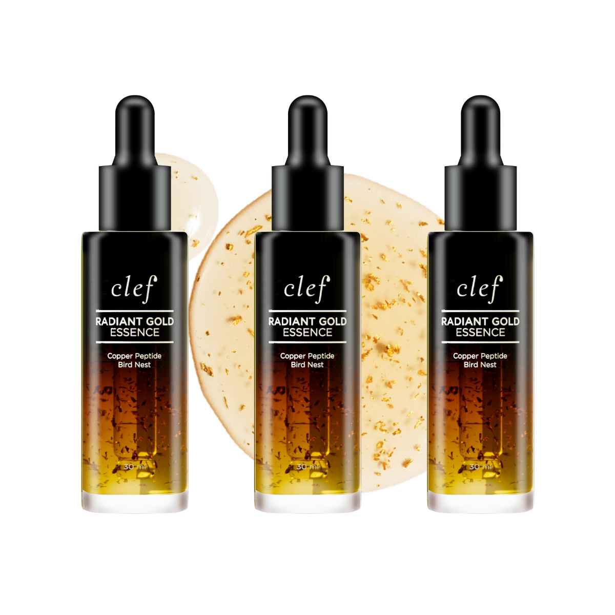CLEF Radiant Gold Essence 30ml | Absorbs in 5 Secs | Antioxidant, Repairing | Smoothens & Firms Skin