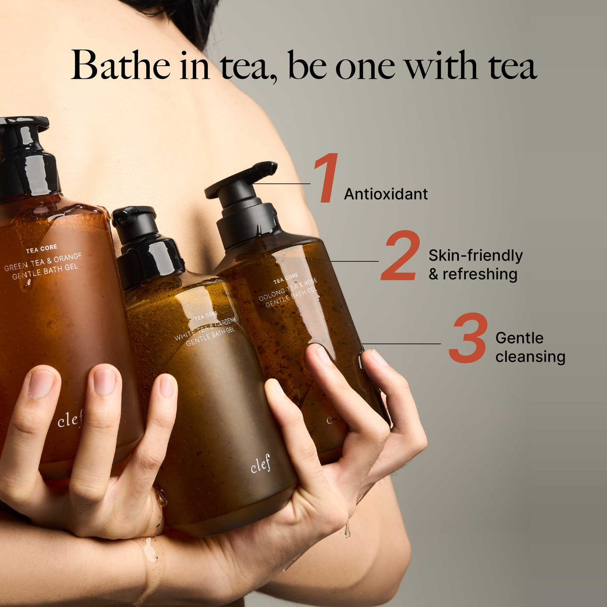 Tea Core Peach Tea & Rose Gentle Bath Gel 500ml