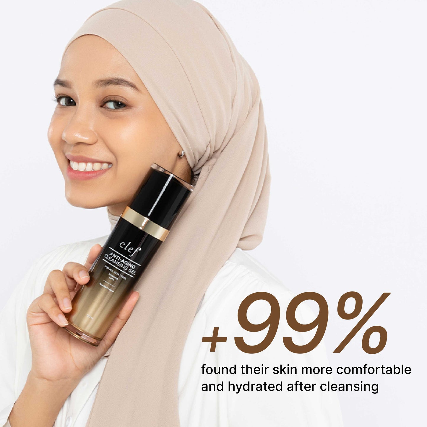 CLEF Anti-Aging Cleansing Gel 120ml | Brightening Cleanser for Sensitive, Oily, Combination Skin