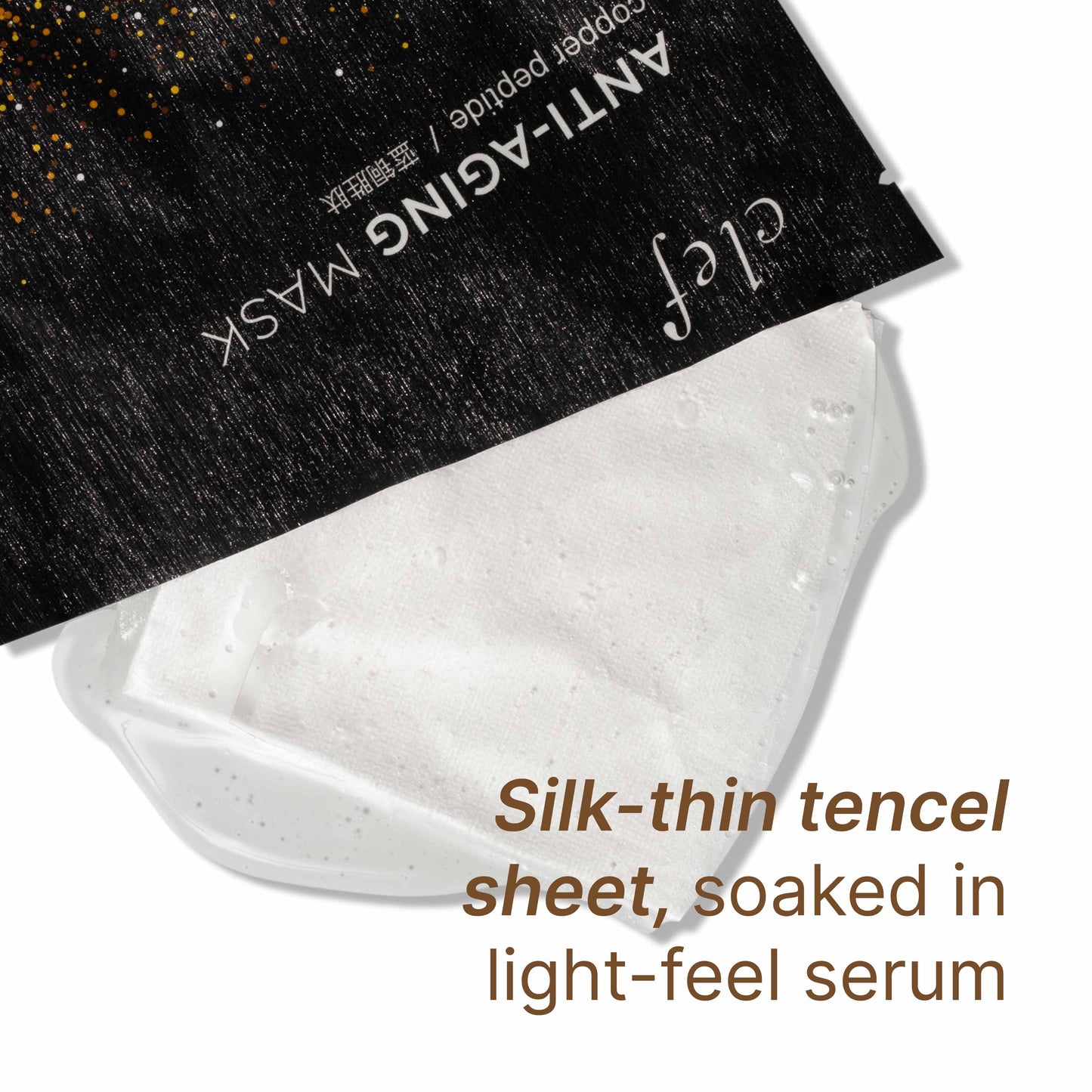 CLEF Copper Peptide Mask | 0.25mm Thin Fabric Sheet | Antioxidant | Fades Dark Spots | Boosts Collagen