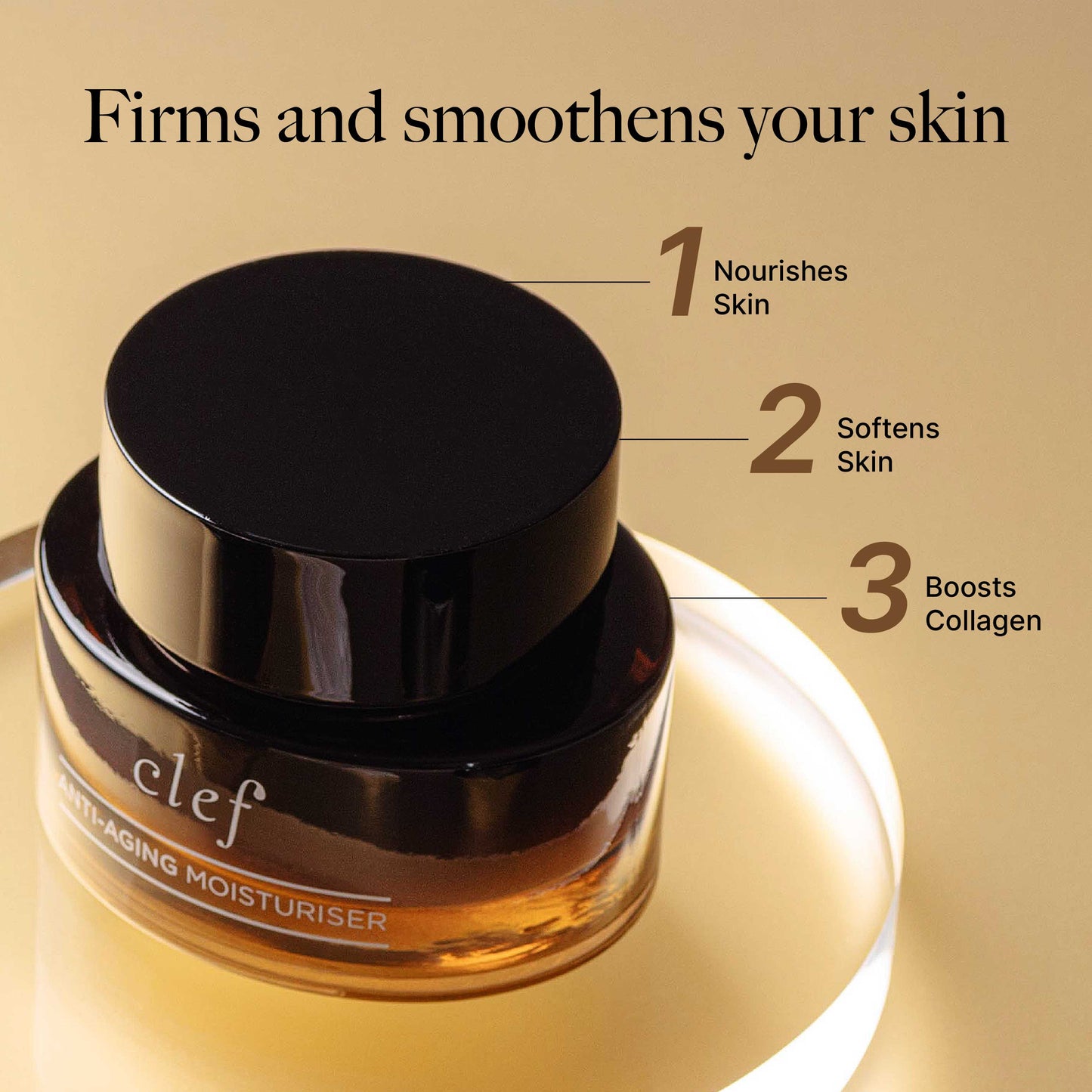 CLEF Anti-Aging Moisturiser 50g | Nourishes Skin | Softens Skin | Boosts Collagen