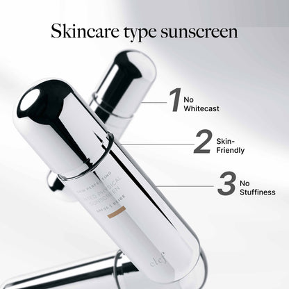 CLEF Skin Perfecting Tinted Physical Sunscreen 50ml | No White Cast | Skin-Friendly | No Stuffiness - FAIR/BEIGE/RICH
