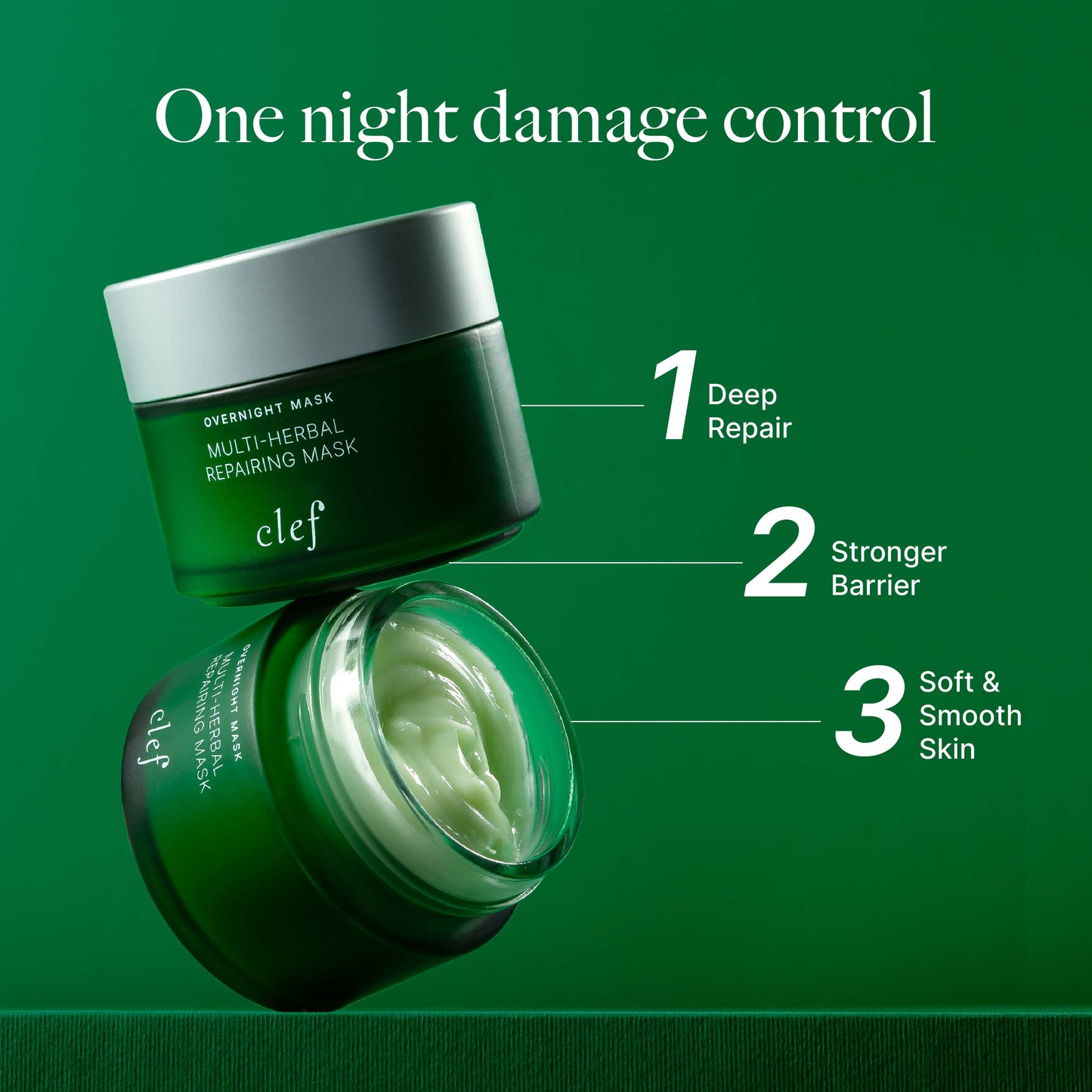 CLEF Multi-Herbal Repairing Overnight Mask 100g | Deep Repair | Soft & Smooth Skin