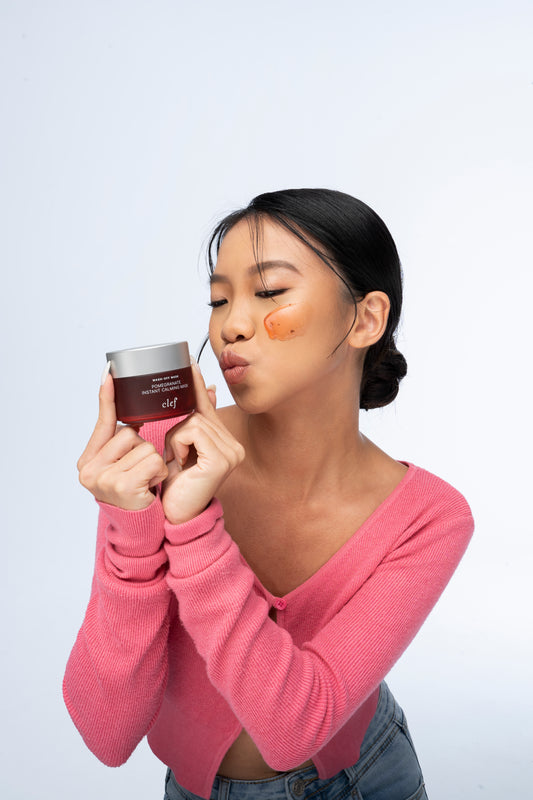 CLEF Pomegranate Instant Calming Mask 100g | Brighten Skin | Moisturise Skin | Fade Redness